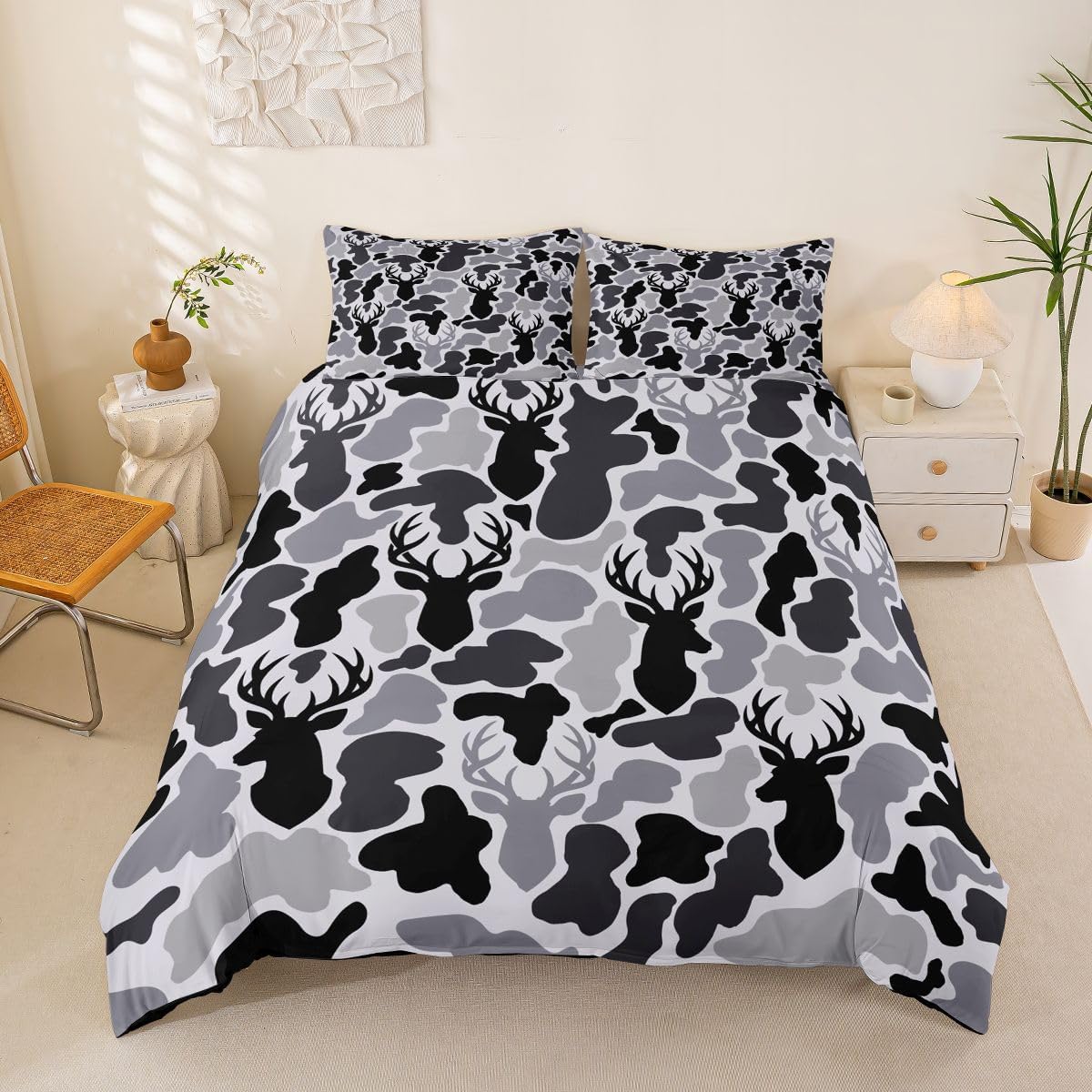 Feelyou Red Black Grey Bedding Duvet Cover Set Queen Size Stripes Bedding Set for Kids Boys Girls Decor Geometric Comforter Cover Set Microfiber Modern Striped Bedspread Cover Bedroom Bedclothes