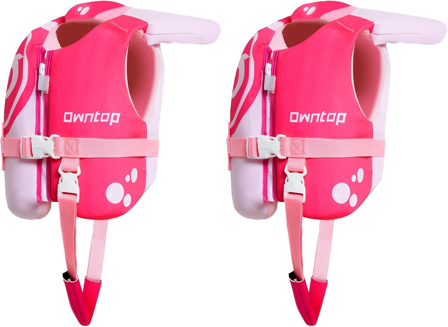 Owntop Toddler Swim Vest Kids Float Jacket Swimming Aid for Children 20-30-40-50 lbs with Adjustable Safety Straps Age 1-6 Years