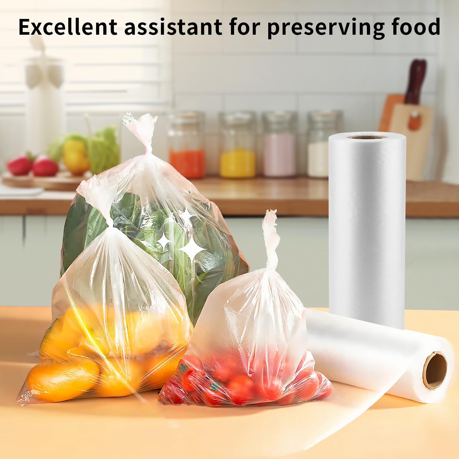 CLASSY Bolsas grandes de plástico para almacenamiento de alimentos de 35,5 x 50,8 cm, 350 bolsas/rollo, bolsas de plástico para verduras, frutas, pan - (4 rollos, total 1400 bolsas)