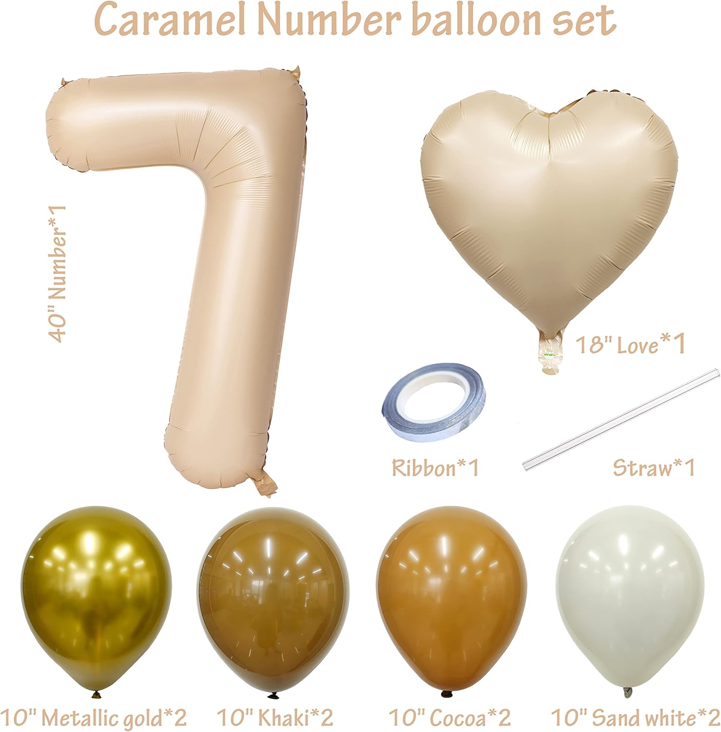 40 In Cream white Number Balloons Helium Foil Mylar Balloon Birthday Party banquet Decoration Digital 3 : Home & Kitchen