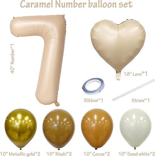 Miniatura 8 de Globos de número blanco crema de 40 pulgadas, globos de papel de aluminio de helio, globos de Mylar para fiesta de cumpleaños, decoración digital 7