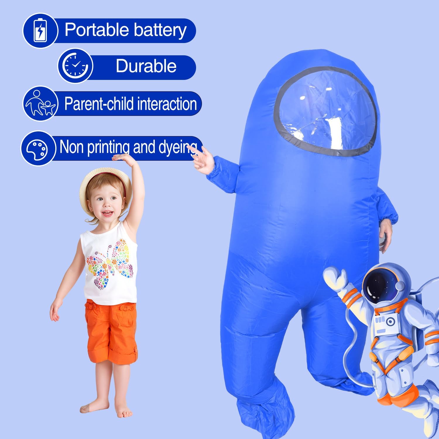 Inflatable Costume for Adults Funny Halloween Spacesuit Costume for Astronaut Enthusiasts