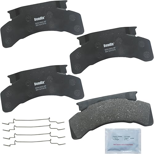 Miniatura 24 de Bendix Fleet Metlok MKD1770FM Pastillas de freno delanteras semimetálicas para Ford Expedition 2017-2010, F-150 2017-2010, Lobo 2020-2009, Lincoln