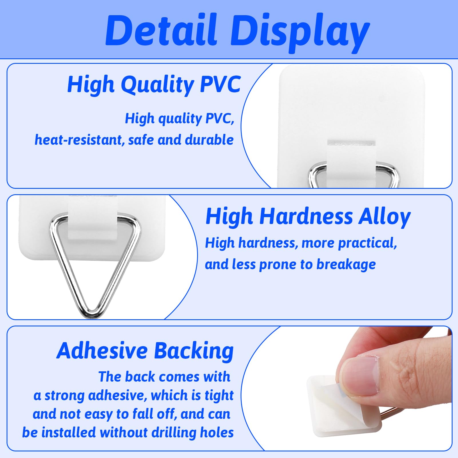 20 Ganci Adesivi Per Quadri - Supporti Invisibili, Senza Forare, Per Superfici Lisce - Foto 5