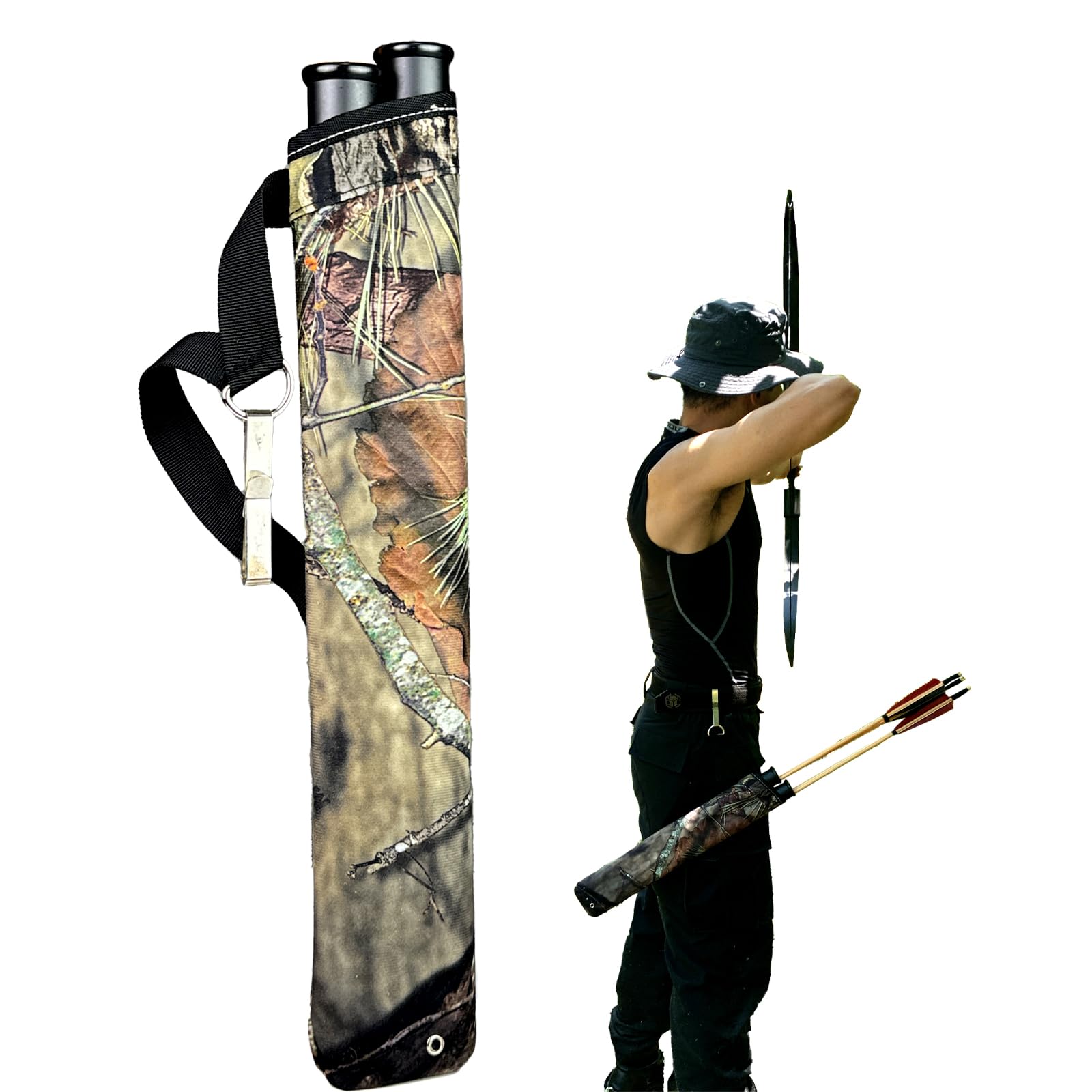 JIALUCONG Camouflage Arrow Tube - Camo Arrow Quiver for Bow Hunting - Quiver Leg - Quiver Quiver with Belt - Arrows for Compound Recurve Bow Quiver for Hunting Target Practicing Youth and Adults