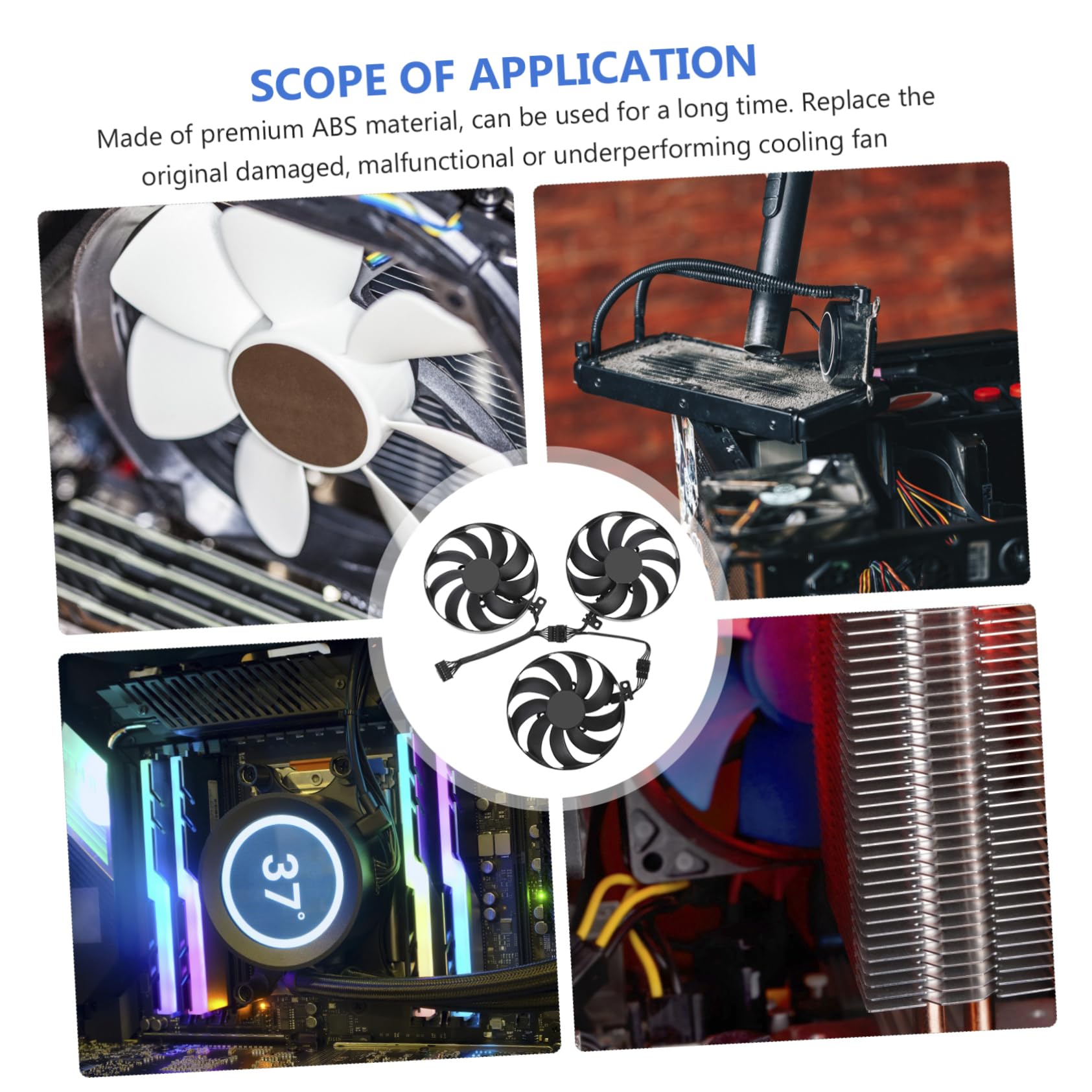 VILLCASE Ventilador de Refrigeración de Tarjeta Gráfica de Enfriador de Gpu Compatible Cfud Ventilador para Tarjetas Gráficas para Computadoras Gpu de Rendimiento