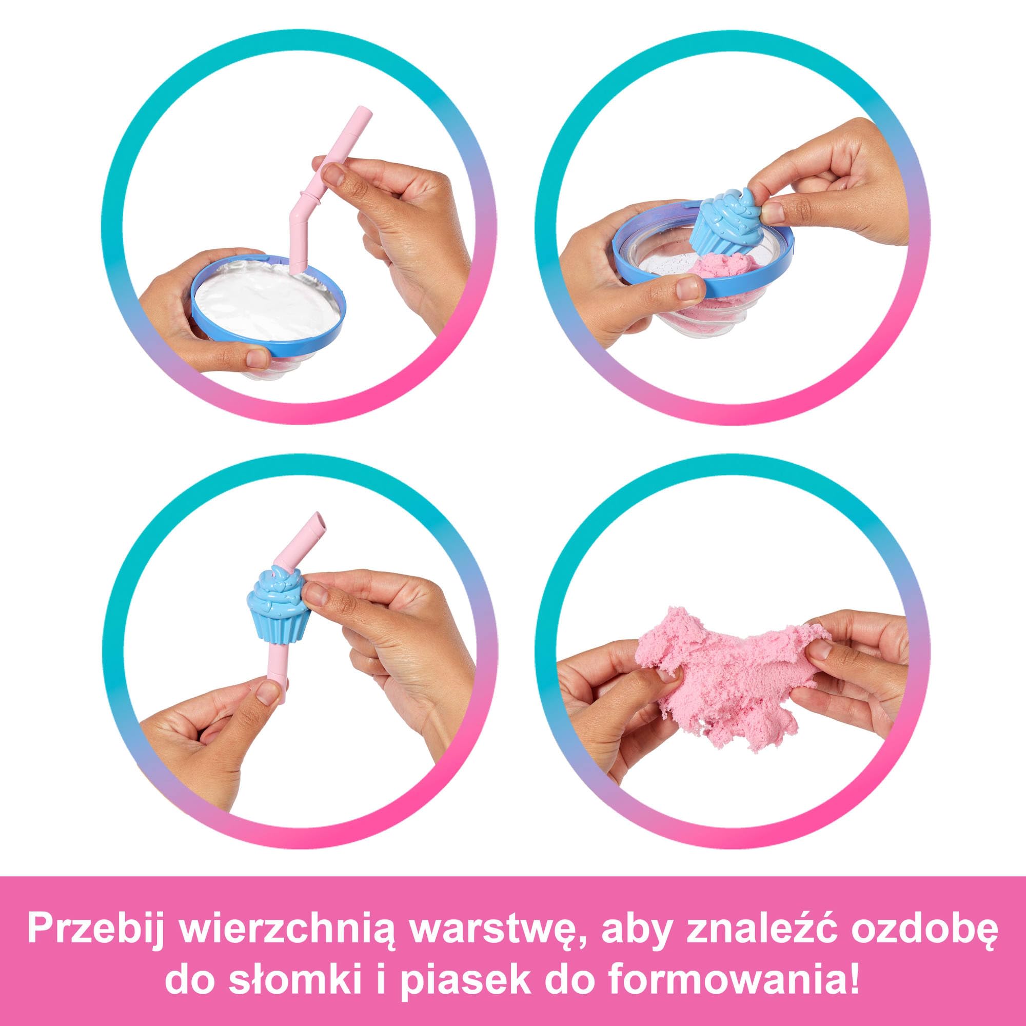 Barbie Pop Reveal Seria Stylowy deser Lalka modowa i figurka zwierzątka, 8 niespodzianek, w tym funkcja zmiany koloru na twarzy lalki, zabawka dla dzieci 3+, JFY61