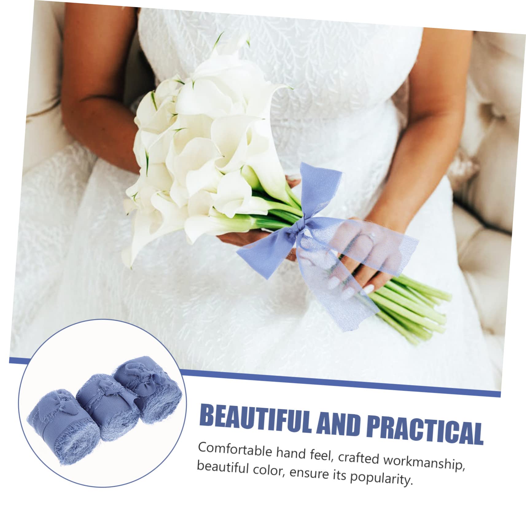 Lurrose 9stücke Teiliges Handgefertigter Chiffonbänder Dekorative Hochzeitsbänder Für -projekte Einladungskarten Und Geschenkverpackungen Leicht Und Einfach Zu Schneiden Für