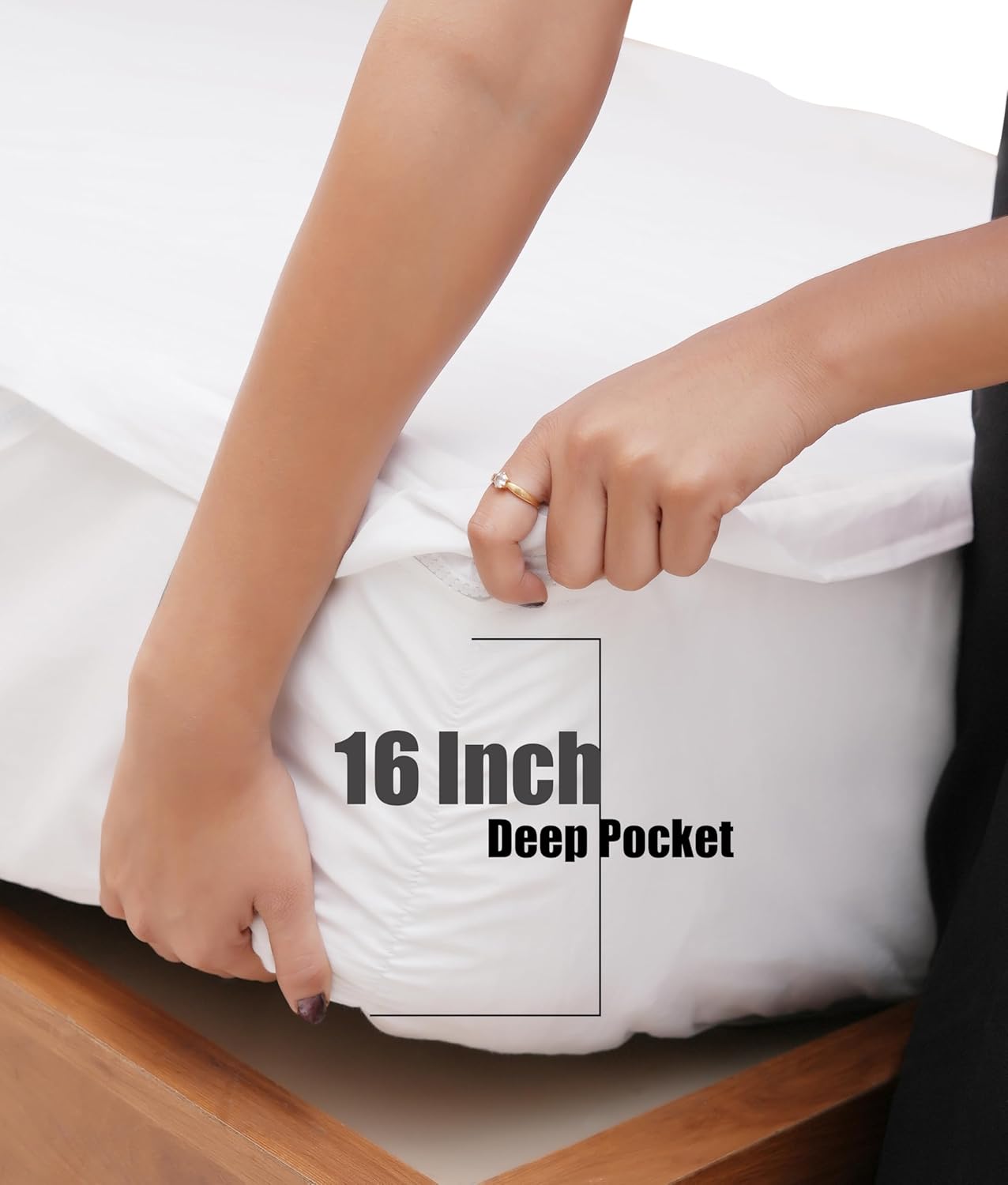 Microfiber Bed Sheet Set – Zip-On Fitted Sheet Set | 16" Deep Pocket | Includes 1 Fitted Base & 2 Top Zip-On Sheets | King Size, Teel Green Color