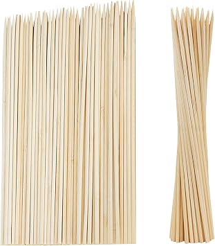 1200 PCS 12 Inch Natural Bamboo Skewer, 4 mm Thick Wood Skewers Sticks for Grilling, Fruit, Appetizer, Cocktail, Sausage, Chocolate Fountain