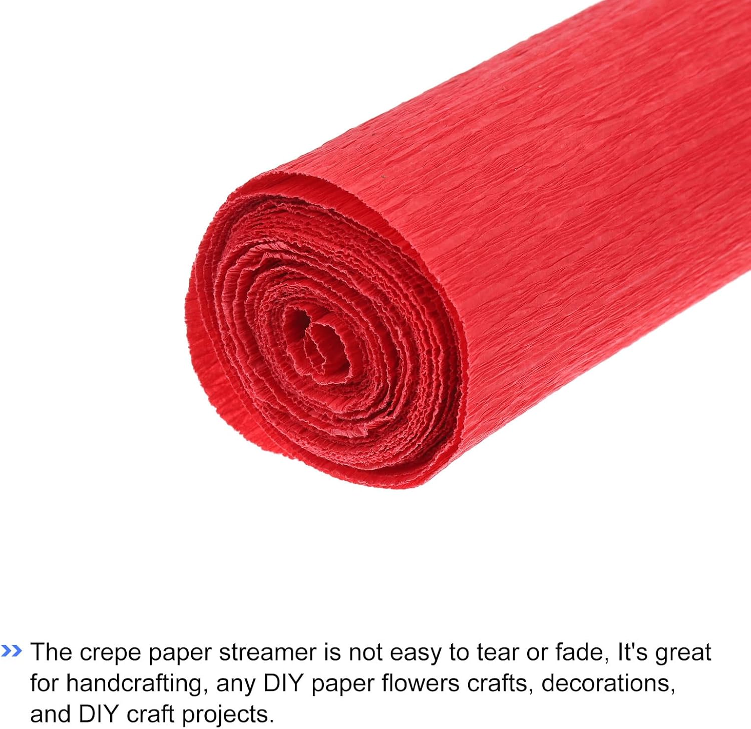 MECCANIXITY Crepe Paper Roll 8.2ft Long 10 Inch Wide for Wedding Ceremony Various Large Festivals Decoration,Red image 3
