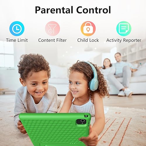 Vista 5 de JREN Tablet para Niños 10 Pulgadas 64GB Android 14 Octa-core 64GB WiFi Bluetooth Control Parental Contenido para Niños Tabletas para Niños
