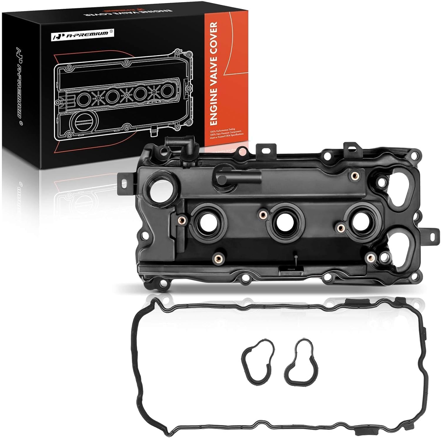 A-Premium Front Engine Valve Cover with Gasket Compatible with Nissan Altima 2015-2017, Maxima 2009-2017, Murano 2015-2017, Pathfinder 2015-2016, Infiniti QX60 2015-2017, V6 3.5L, Replace # 132649N00B