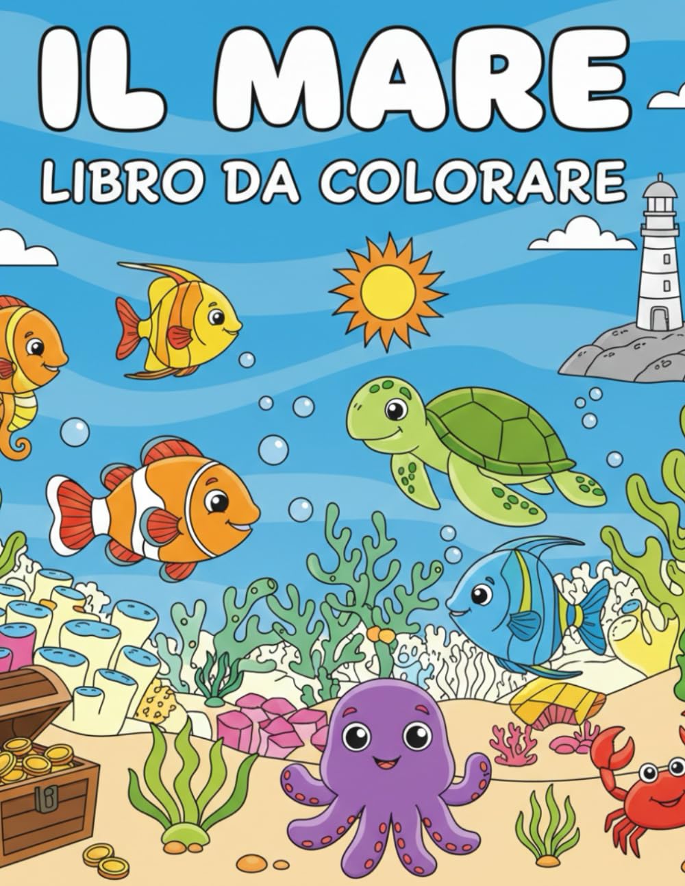 il mare: libro da colorare