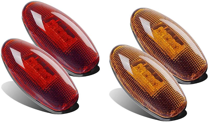 Luzes laterais LED Partsam para paralama e caçamba Sierra Silverado 2500 3500 HD – 4 unidades