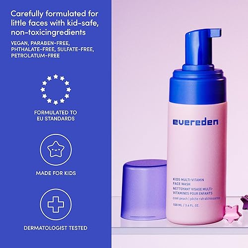 Miniatura 4 de Evereden Jabón facial Pomelo para niños, a base de plantas, cuidado natural de la piel, limpio, no tóxico para niños, con múltiples vitaminas, 3.4