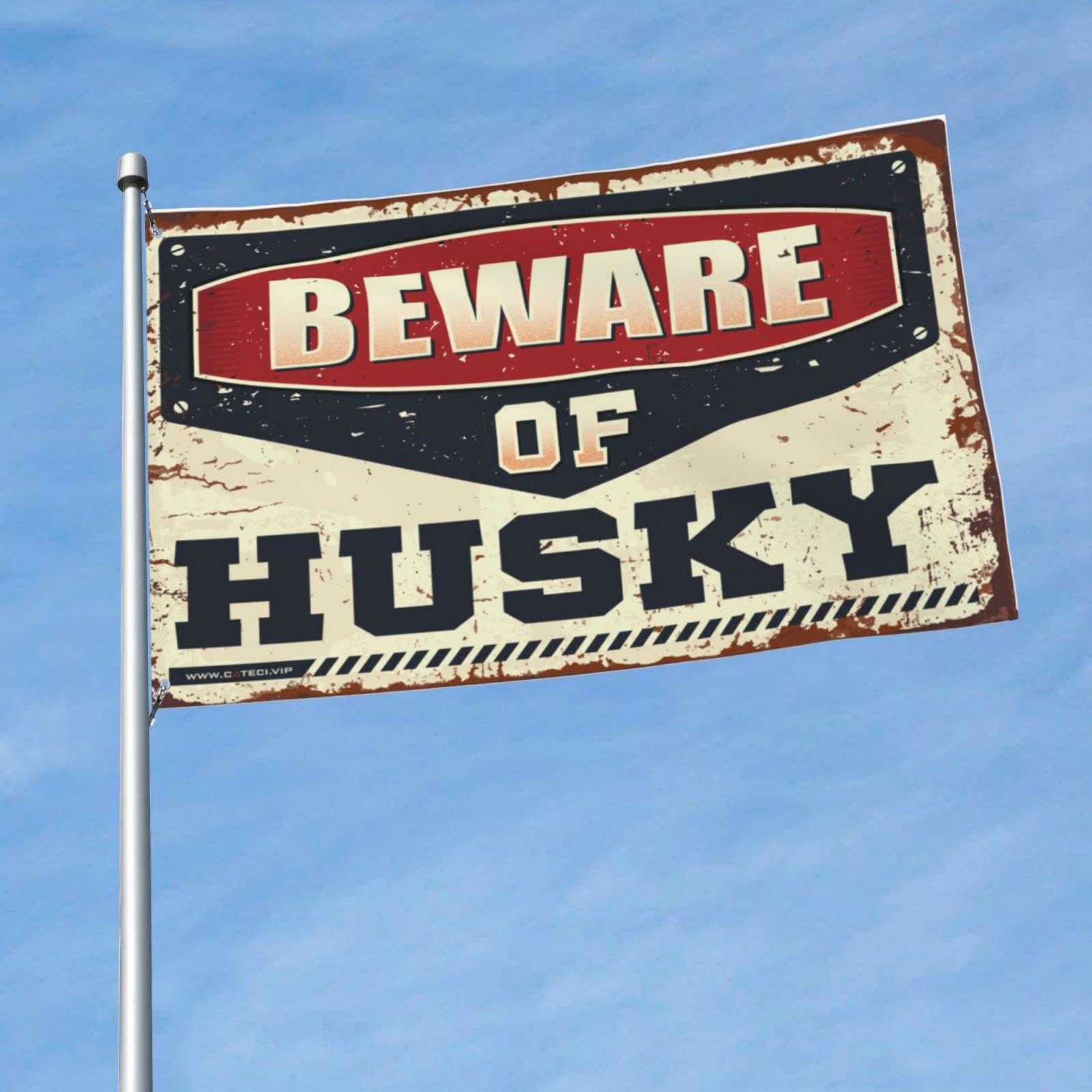 Drapeau Husky 152x244 cm : la solution pour grand mur vide