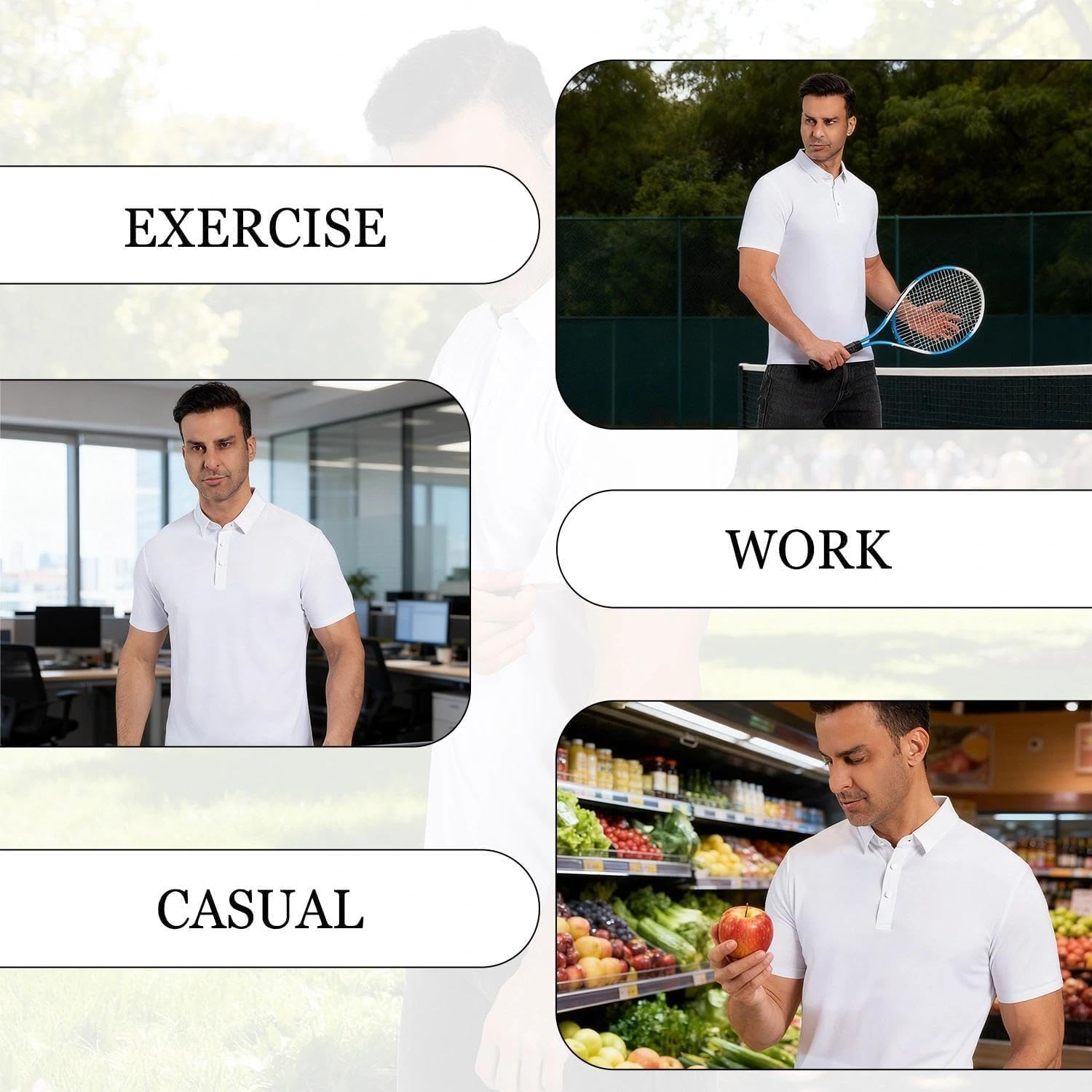 Zhuqing Dry Fit Polo Shirts for Men Moisture Wicking Collared Short Sleeve Mens Golf Shirt for Athletic Casual