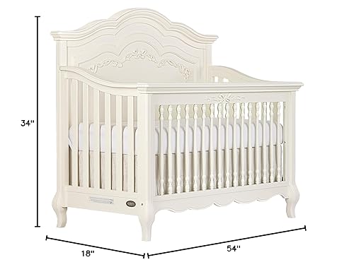 Miniatura 8 de evolur Aurora 5-in-1 Convertible Crib, Marfil Encaje Marfil Encaje,rosado (Blush Pink),Frost