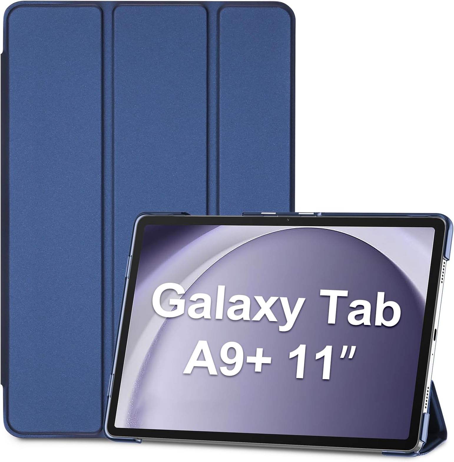 ProCase Smart Case for Galaxy Tab A9+ Plus 11 Inch 2023 SM-X210 SM-X215 SM-X216 SM-X218, Slim Stand Hard Back Shell Protective Tablet Cover Folio Case for Galaxy Tab A9+ Plus 11” -Navy
