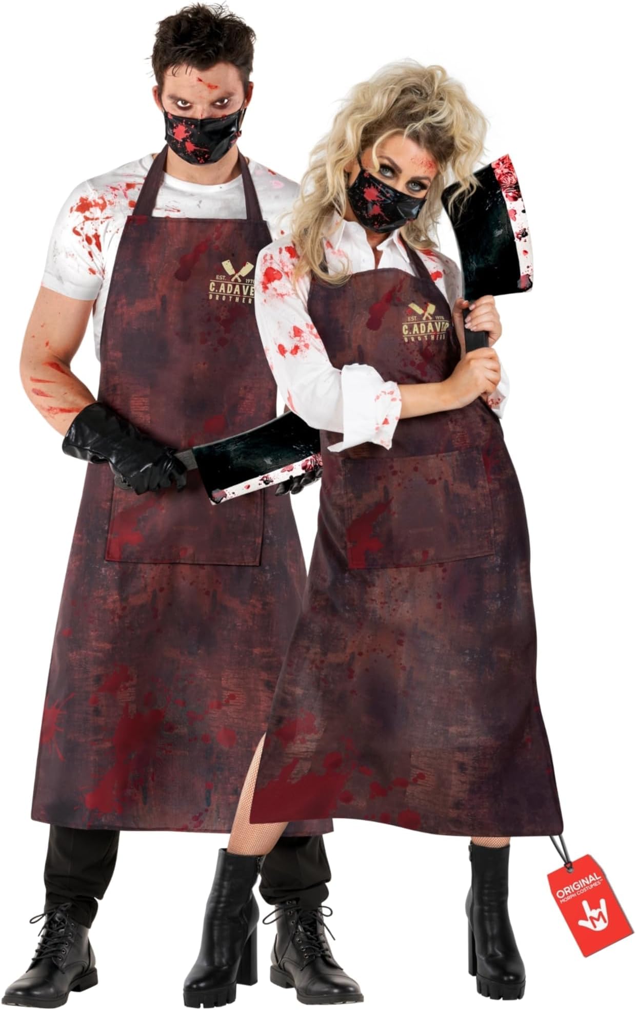Bloody Butcher Costume Adult Mens Halloween Killer Scary Butcher Costume Apron for Adults Cosplay