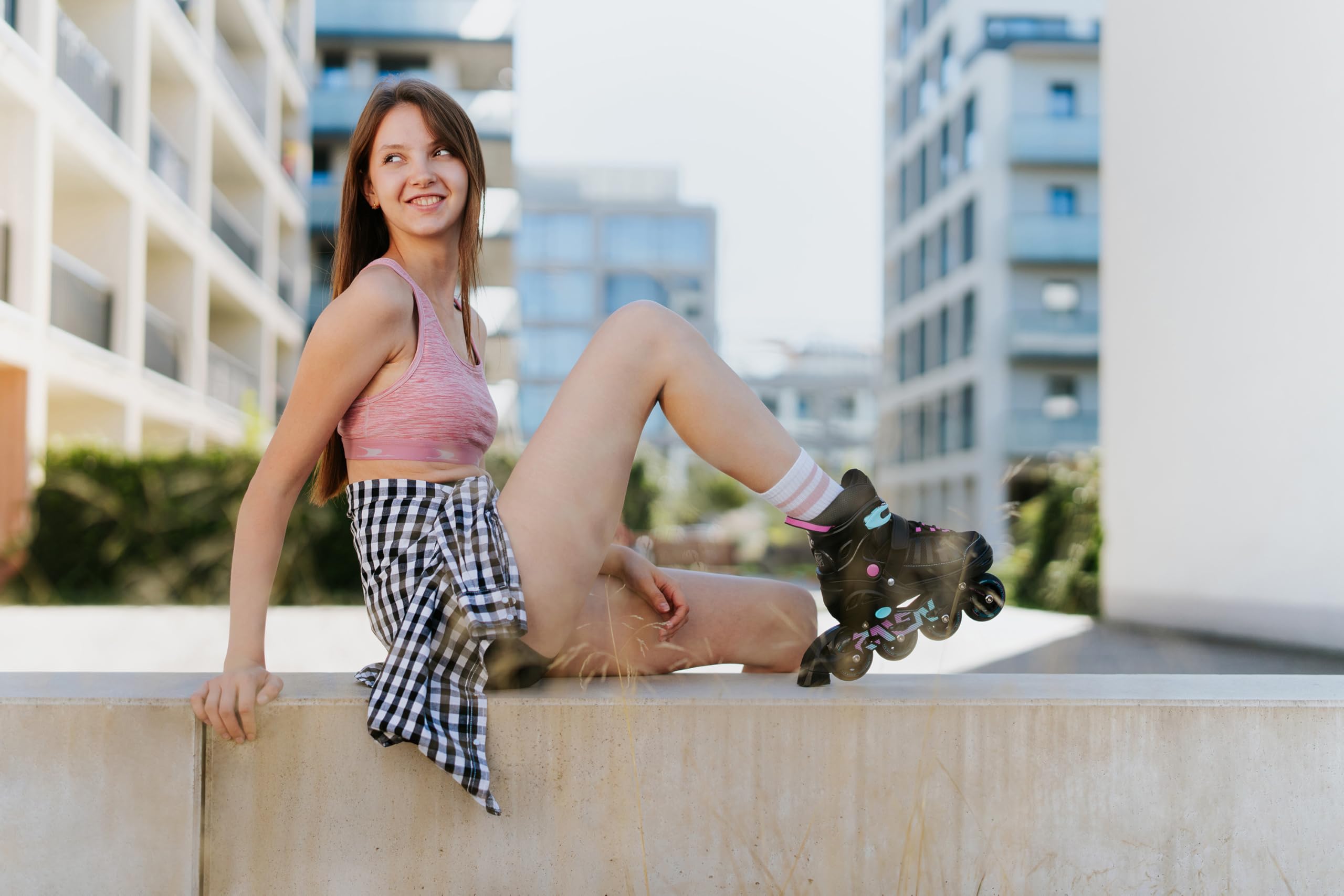 RAVEN Pattini in linea Inline Skates per bambini e adulti OPZIONALE 2in1 con Pattini da ghiaccio regolabili