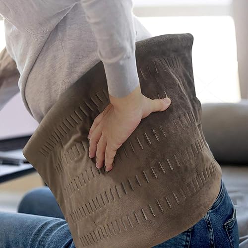 Miniatura 7 de ZXU Almohadilla térmica eléctrica para aliviar el dolor de espalda y calambres, 12 x 24 pulgadas, almohadilla térmica ultra suave con terapia de