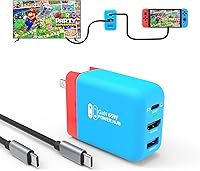 Vista 1 de Cargador de muelle de interruptor de 65 W para Nintendo SwitchSwitch OLEDSteam DeckROG Ally, estación de acoplamiento de TV portátil Basicolor