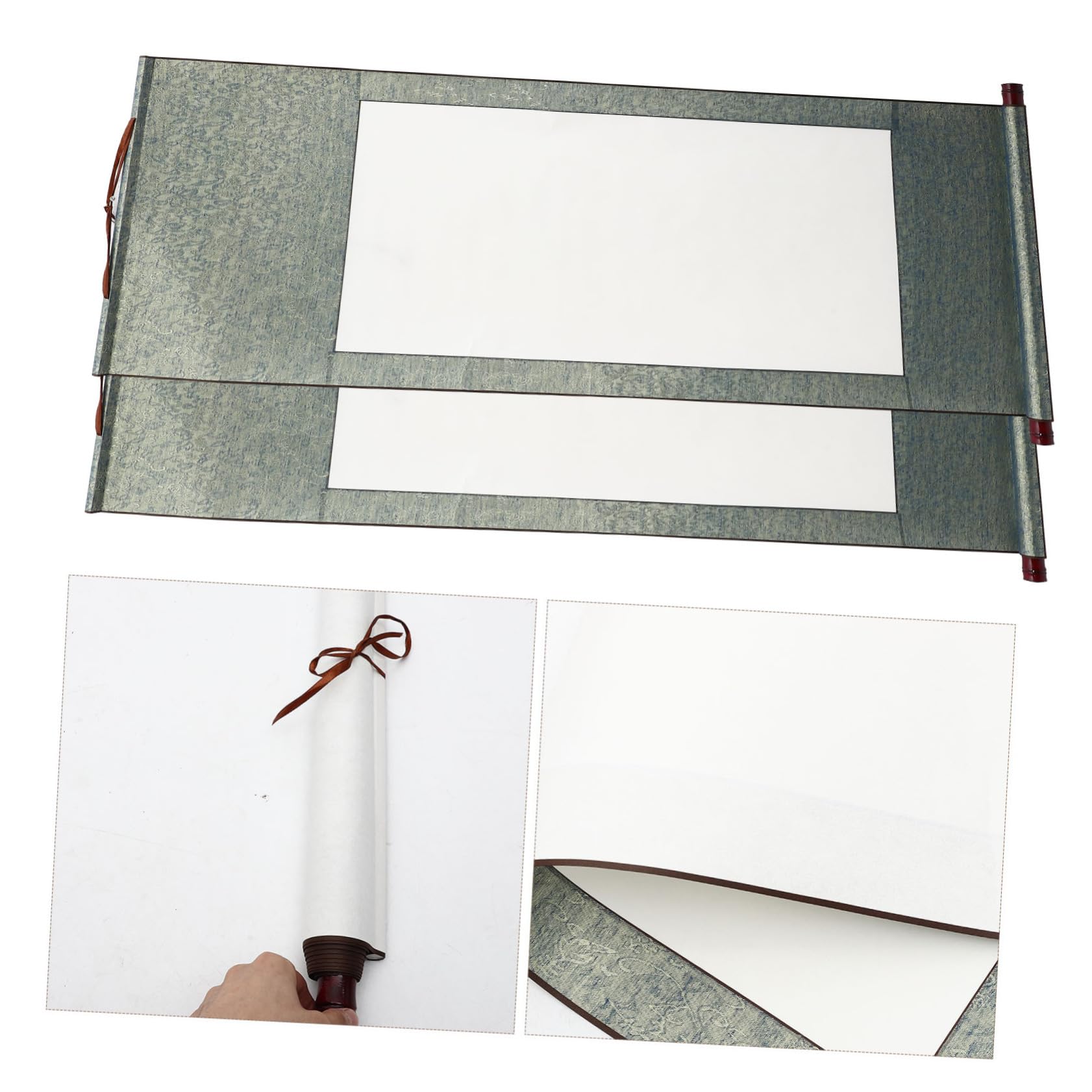 NUOBESTY Design Compact Rouleaux de Papier à Calligraphie Vierges, Lot de 2, Papier de Riz, pour Création Artistique et Décoration de Bureau