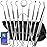 G.CATACC 10 Pack Dental Tools, Professional Plaque Remover for Teeth Cleaning Tools Set, Stainless Steel Hygiene Kit with Dental Pick Tooth Scraper Plaque Tartar Remover Tongue Cleaner - with Case