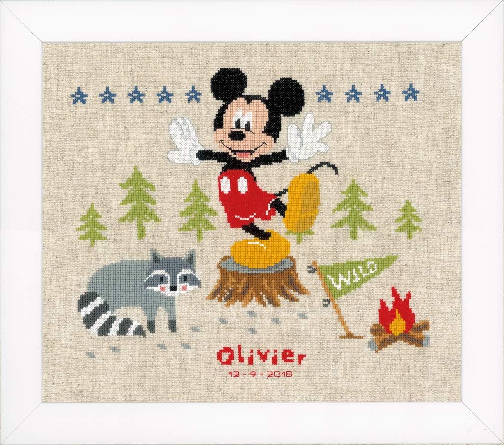 VervacoCounted Cross Stitch Kit Disney A Woodsy Adventure, Cotton, Multi-Color, 29 x 26 x 0,3 cm