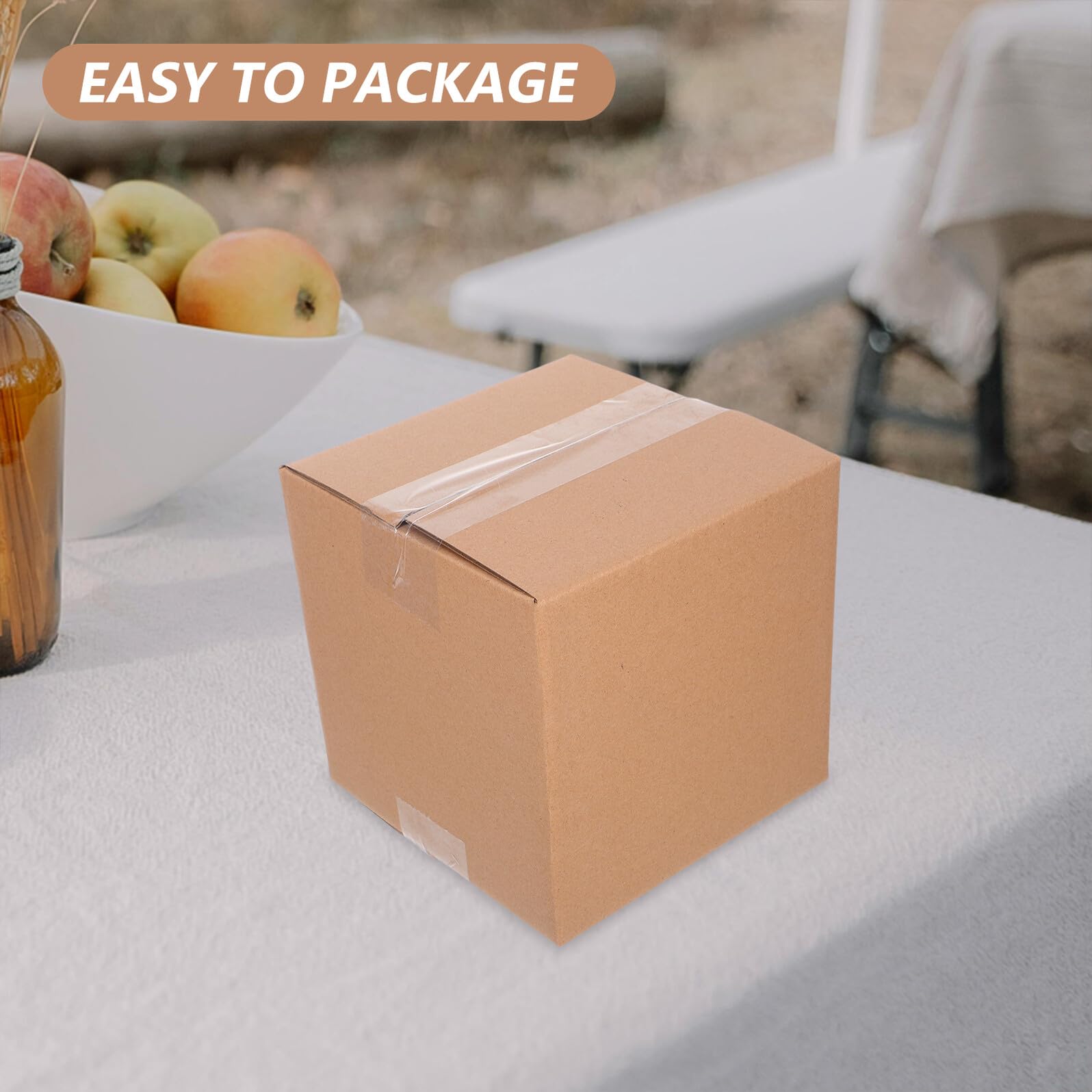 DOITOOL 15 pièces Boîtes Carton Expédition Cartons Ondulés Carrés Résistants pour Petits Colis Emballage et Déménagement Polyvalent