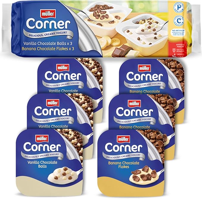 Müller Corner Crunch 3 x Vanilla Chocolate / 3x Banana Chocolate