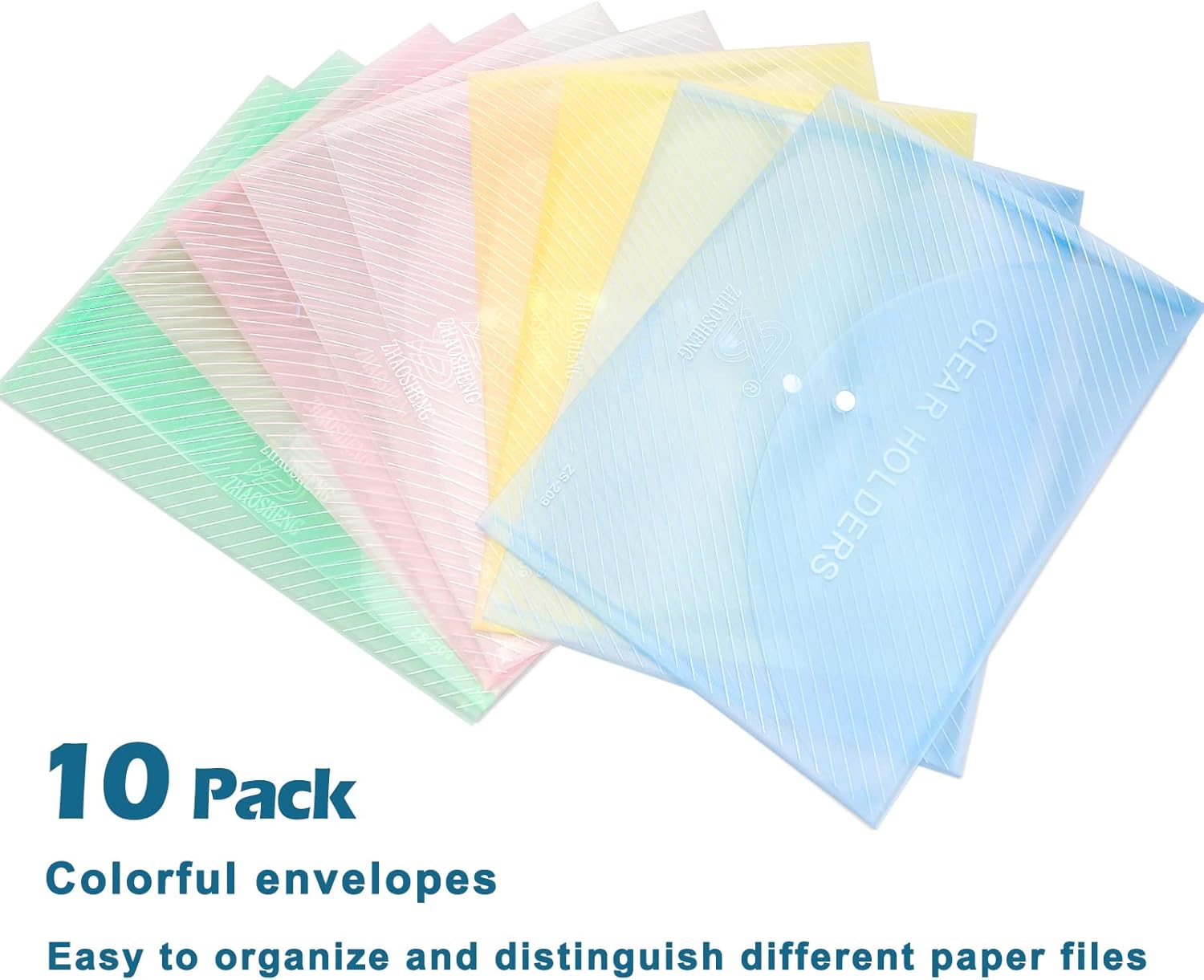 10 Pack Clear Plastic Envelops Letter Size Filing Envelops Plastic