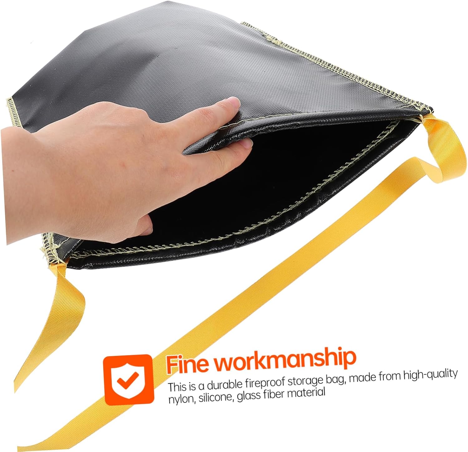 Yardwe 2 Sets Outdoor Holder Bag Fireproof Storage Pouch for Picnic and Barbecue Durable and Easy to Clean for Outdoor Activities Safe Management