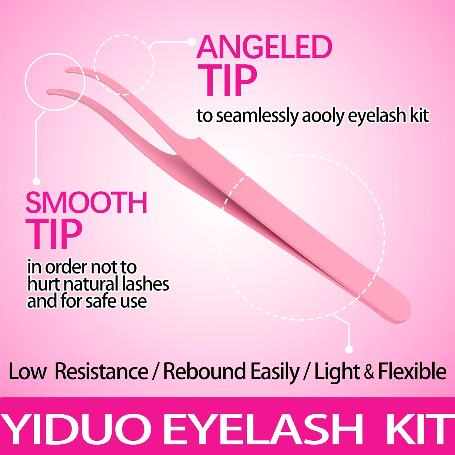 YIDUO Bond and Seal 4 in 1 Long Lasting Cluster Lash Glue Tool Kit for DIY Eyelash Extensions Waterproof Strong Hold Cluster Lash Glue & Seal Waterproof with Removers | Tweezers