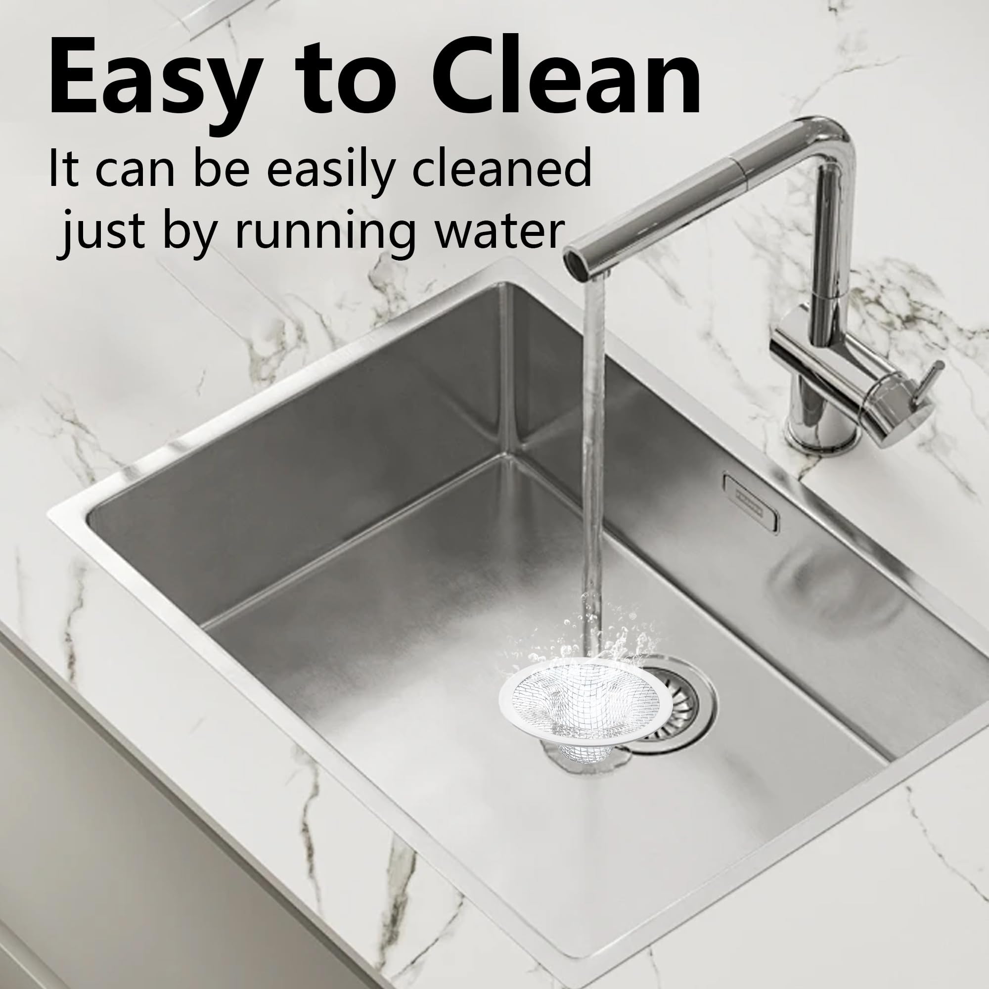 Kitchen Sink Strainers - 2 Pack Stainless Steel -5 Kitchen Sink Strainers - 2 Pack Stainless Steel -5