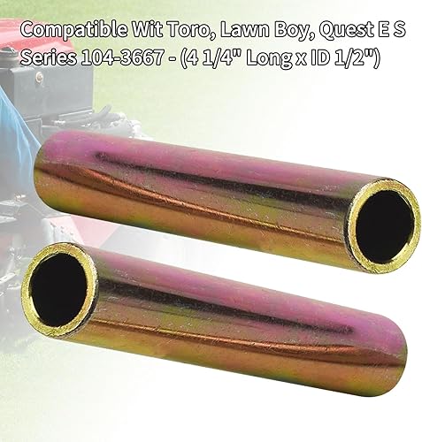 Miniatura 5 de Paquete de 2 bujes de llave 104-3667 compatibles con Wit Toro, Lawn Boy, Quest E S Series 104-3667 - (4 14 pulgadas de largo x ID 12 pulgadas) acero