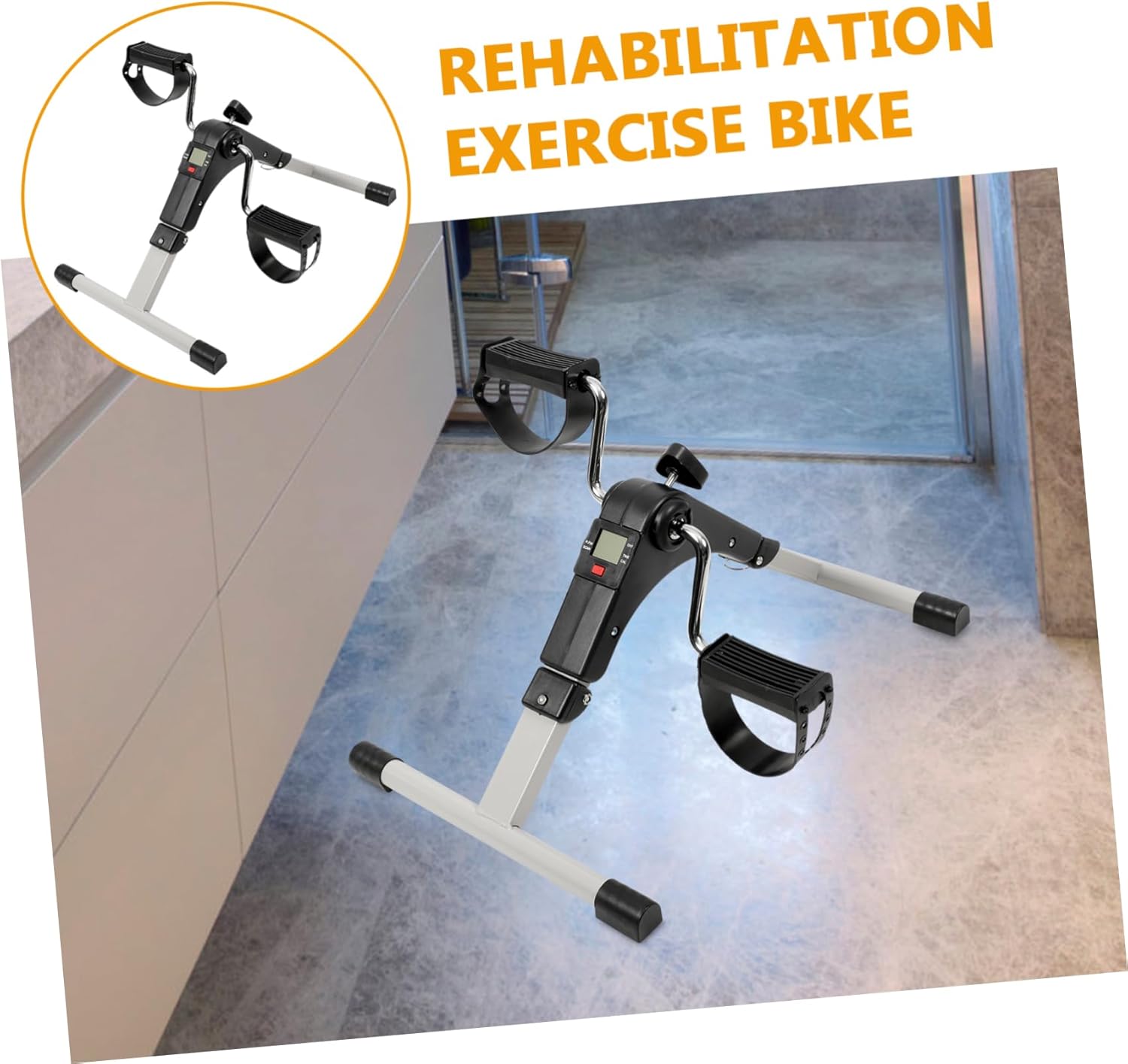 Kisangel Gym Bike Bike Pedals for Home Step Exercise Machine for Leg Arm Recovery