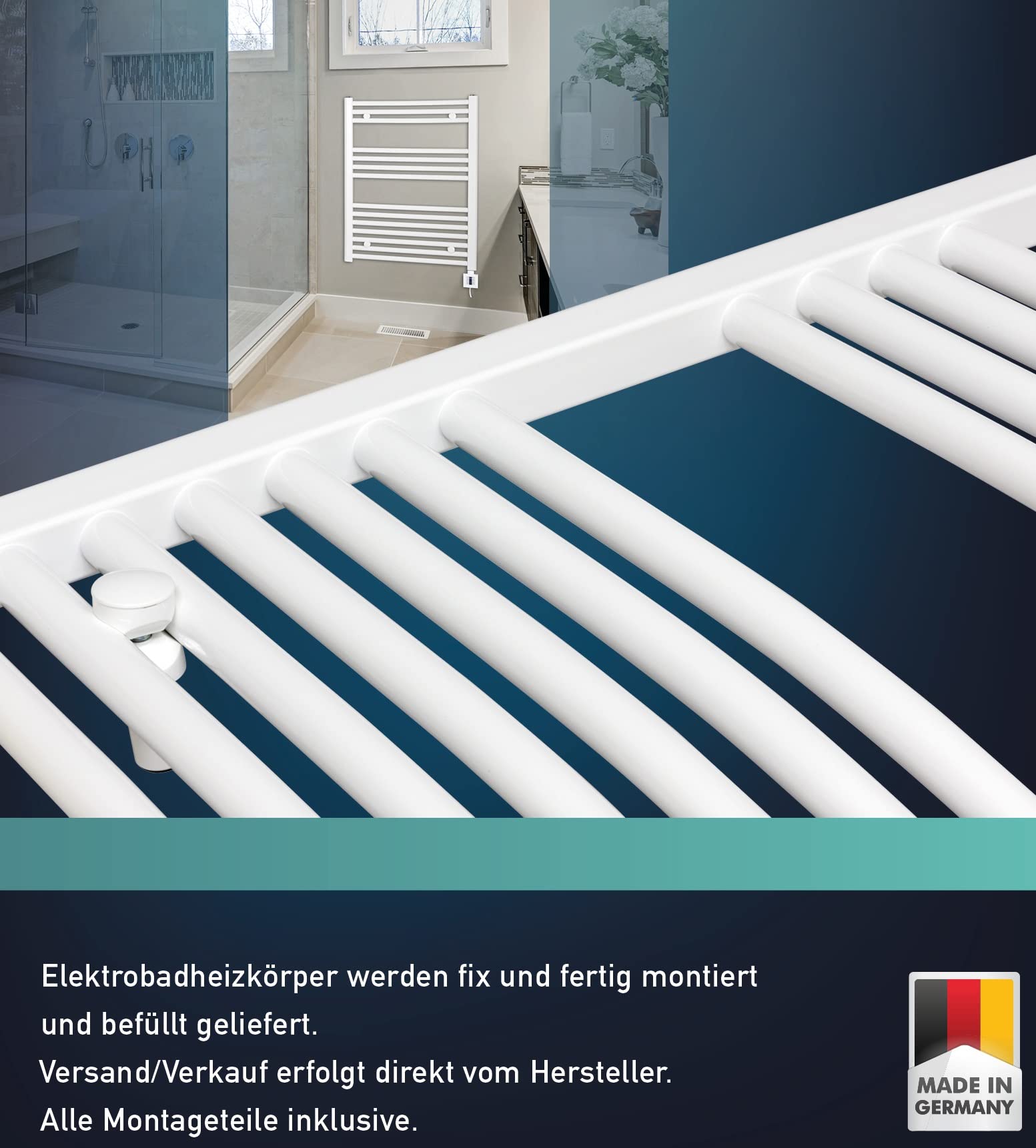 Elara elektrische radiator smart wifi gunmetal PVD 181,7x60 cm Elara elektrische radiator smart wifi gunmetal PVD 181,7x60 cm