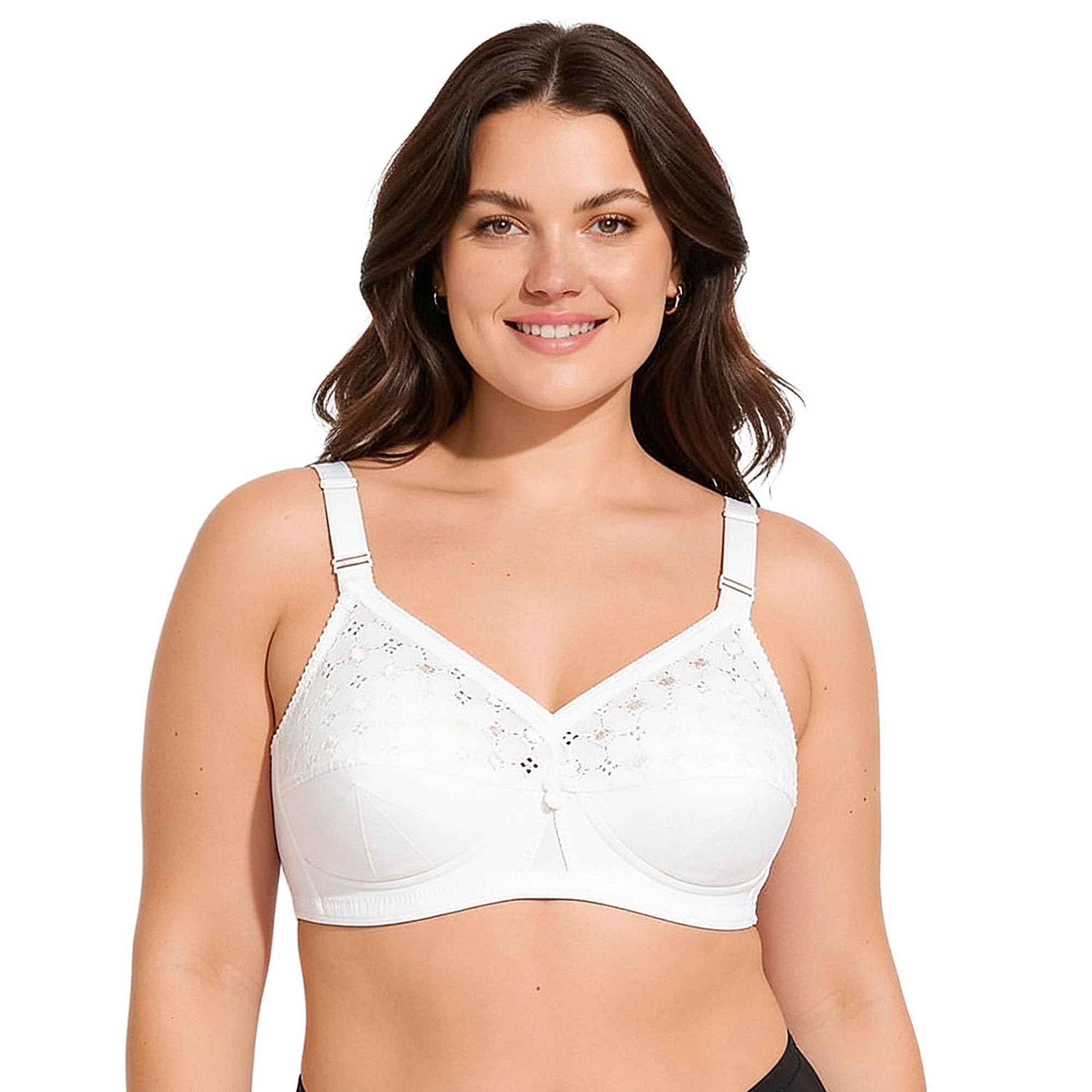 juliet Womens Cotton Non Padded Non Wired Bra (Nari White 40D)-picture-12