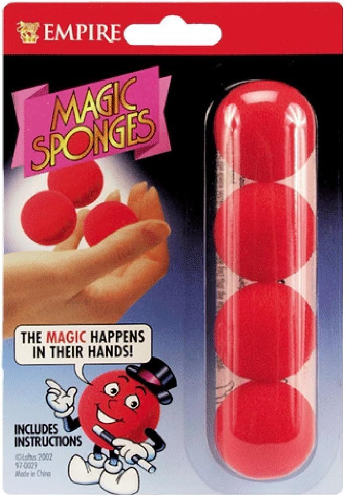 Loftus Red Magic Sponge Ball Set, 1 1/4 inch Balls with Instructions