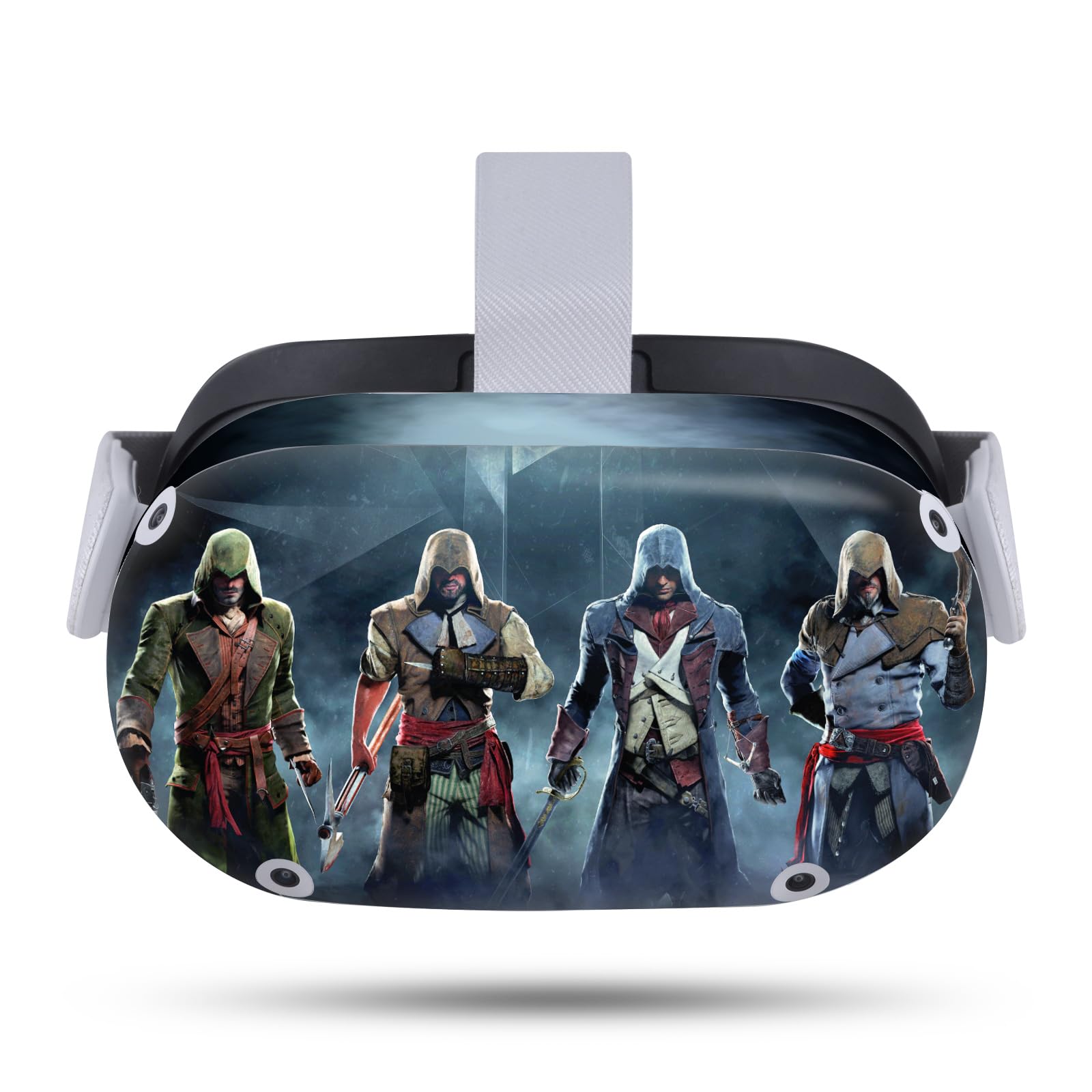 Head Case Designs Officially Licensed Assassin's Creed Group Unity Key Art Vinyl Sticker Skin Decal Cover Compatible with Meta Quest 2