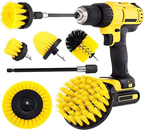 Juego de 6 cepillos de taladro eléctrico Juego de 6 cepillos de taladro multiusos, juego de accesorios de cepillo de limpieza de taladro con