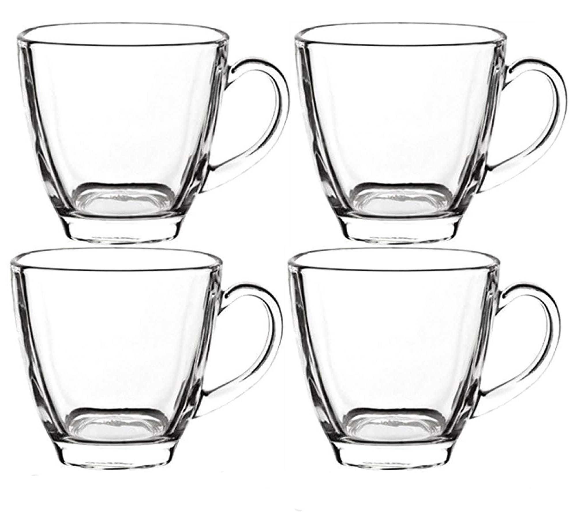 Bellemax Crystal Clear Tea Cups - Set of 4 -11 Bellemax Crystal Clear Tea Cups - Set of 4 -11