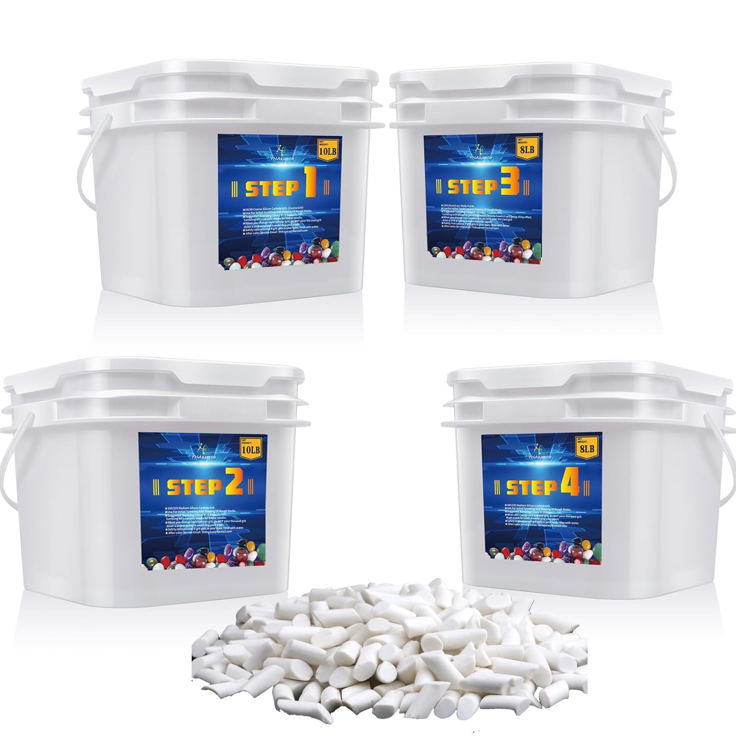 40 lb Bulk Rock Tumbler Grit Kit Rock Polishing Grit