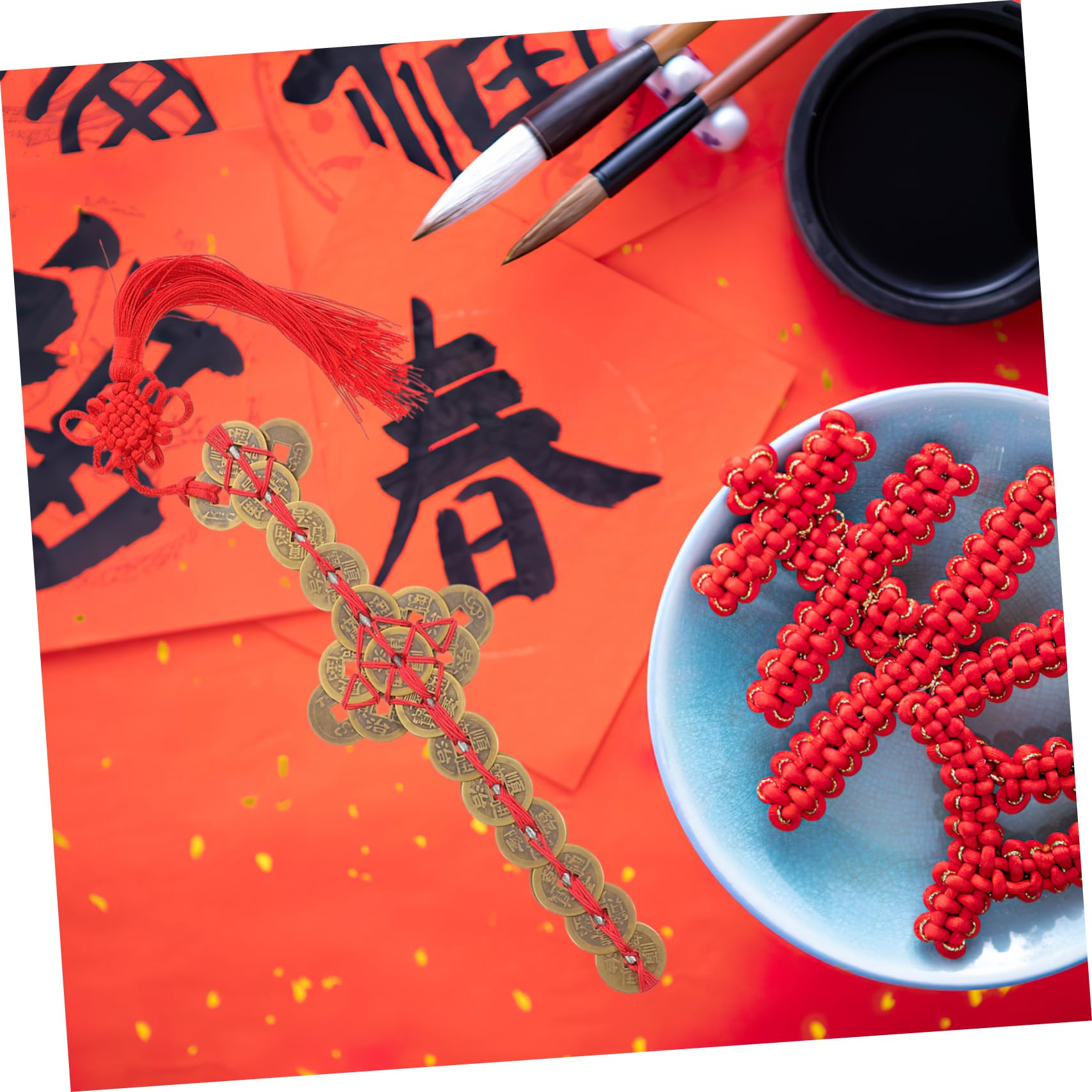 Amazon.co.jp: WRITWAA ホーム 装飾 I チン コイン ライト 家 装飾 用 ホーム 中国 装飾 中国 コイン ホーム 家具 模型  赤 装飾 卓上 アクセサリー コイン 剣 銅 : ホーム＆キッチン