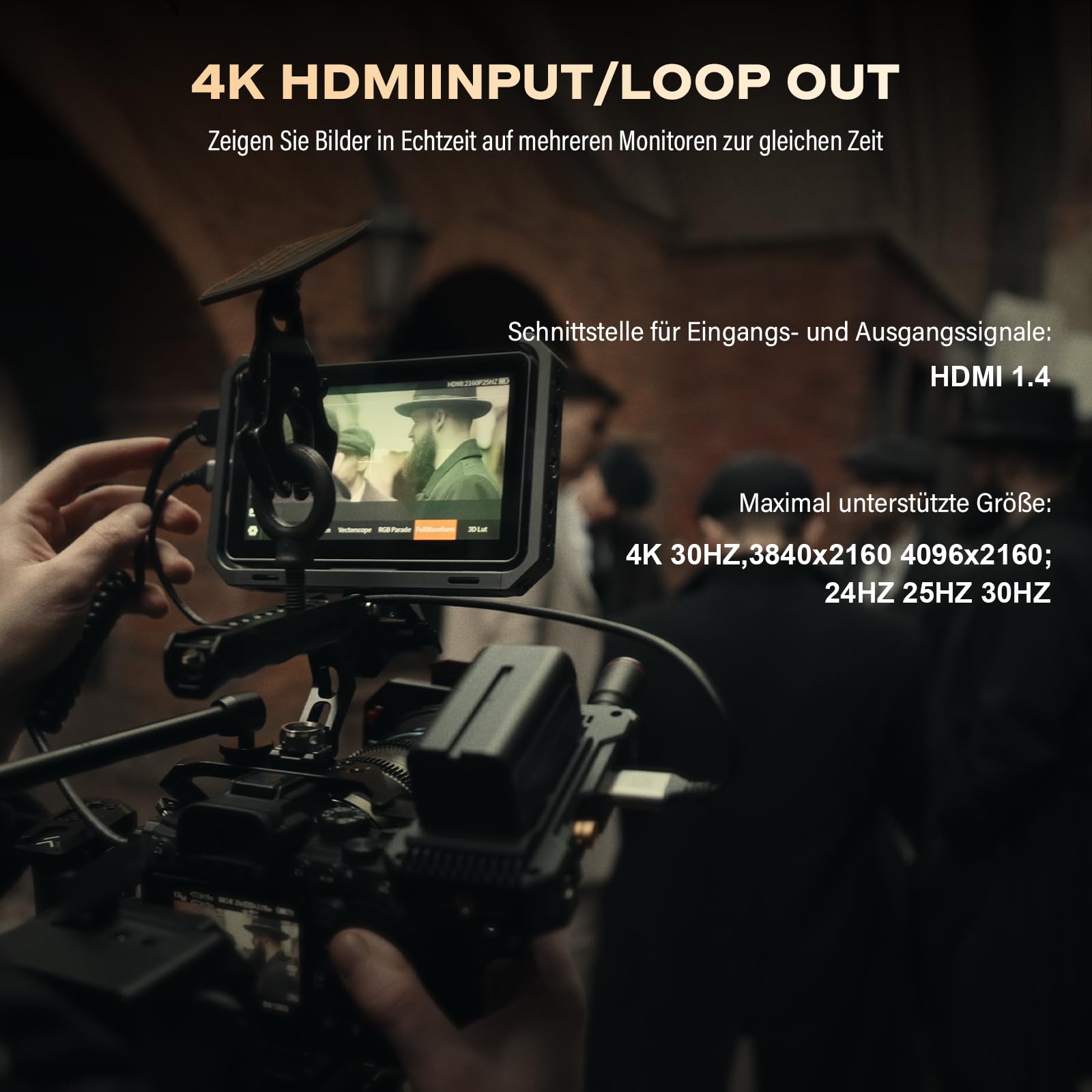 VILTROX DC-X2 Cage 6" monitor polowy do kamery SDI 2000nits Super Bright Widoczny zewnętrzny monitor do ekranu dotykowego DSLR 4K z osłoną przeciwsłoneczną baterii 2200 MAh do Sony Canon Nikon