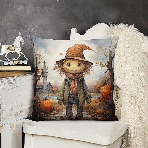 Miniatura 1 de Cojines Decorativos para Sala - Funda de cojín para sofá de 22 x 22 pulgadas, diseño de paisaje otoñal, Acción de Gracias, para sofá, 22 x 22