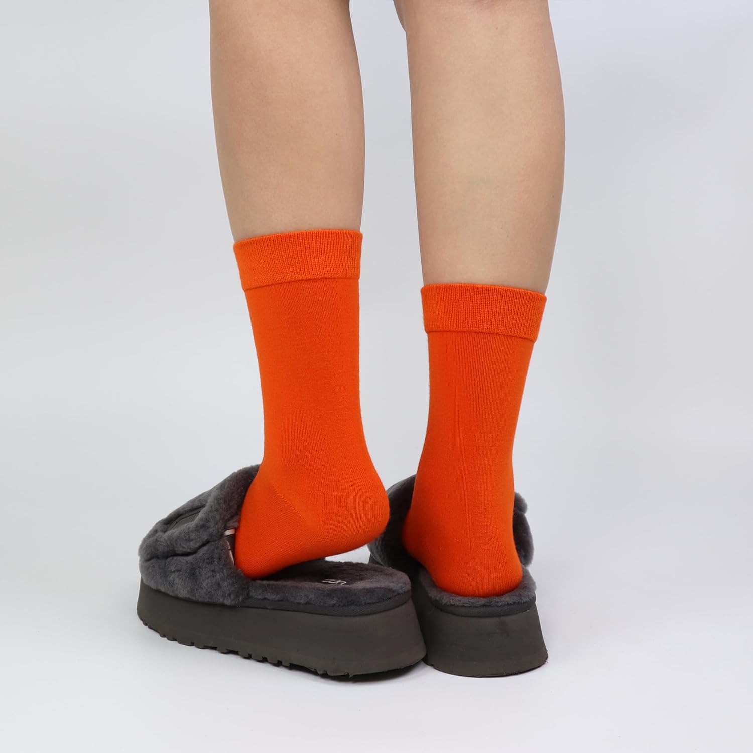 Womens Combed Cotton Color Thin socks Viscose- Breathable Soft Crew Casual Socks Comfort Gift 4 Pairs - Image 6